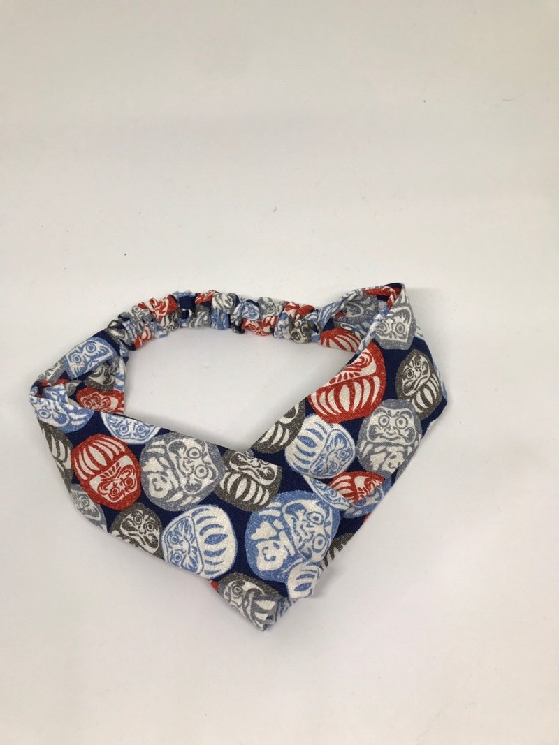 Miranda Handmade 。交叉松紧手工发带- 幸福常在 - 发饰 - 棉．麻 黑色