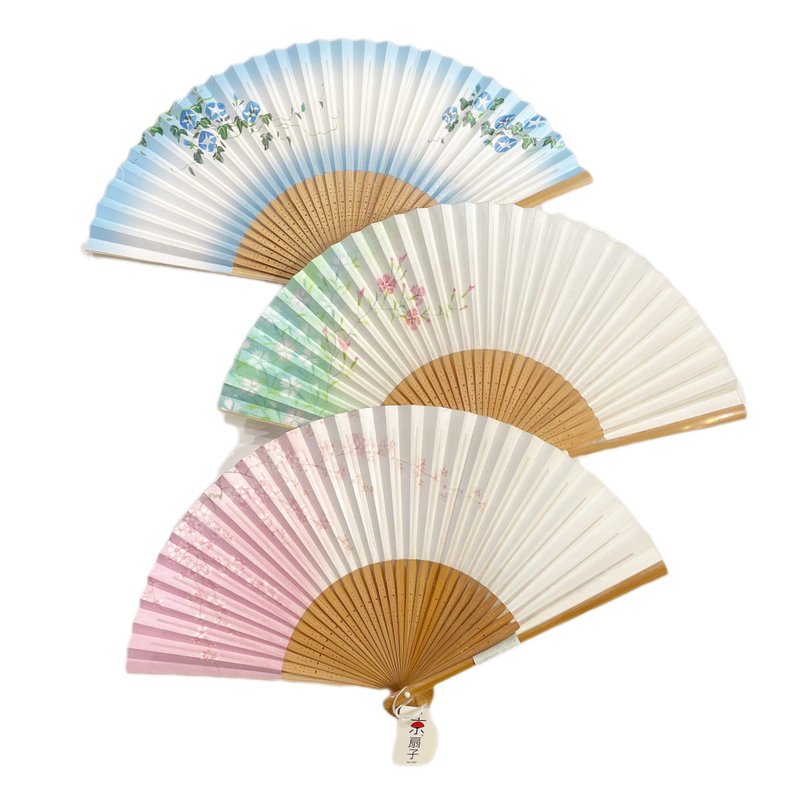 京都手工制造和纸扇子-雫 - 扇子 - 纸 