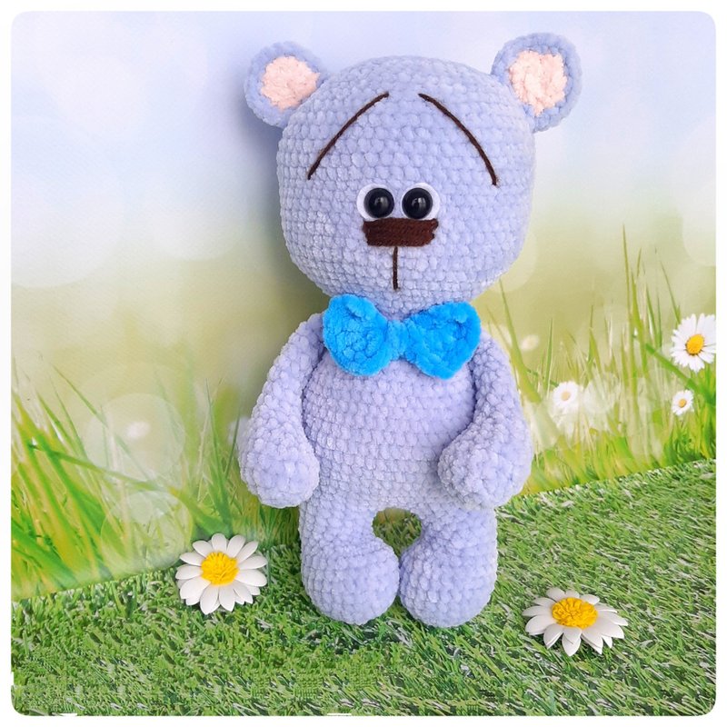 Cute teddy bear, teddy bear blue, baby gift - 玩具/玩偶 - 其他材质 