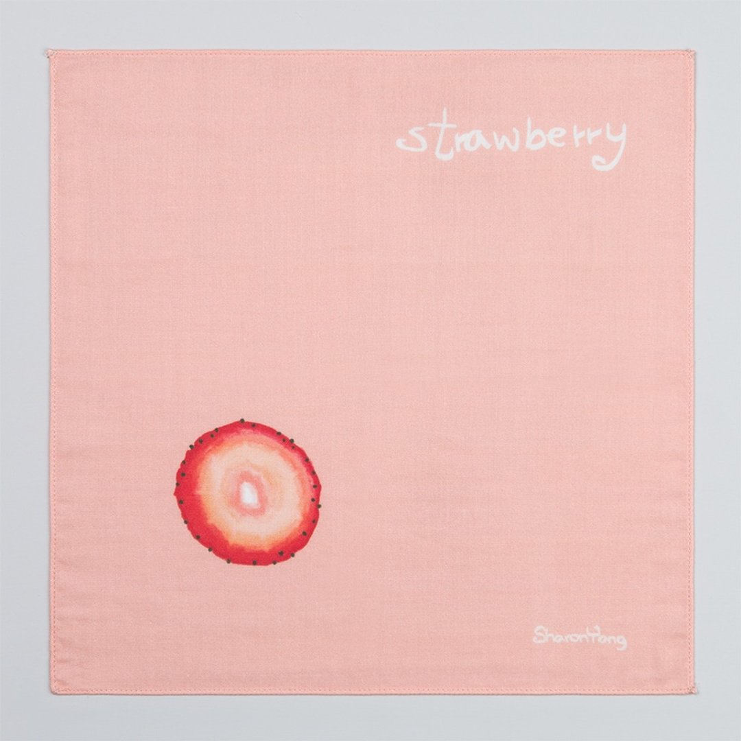 草莓好 Strawberry - 手巾 - 手帕/方巾 - 棉 