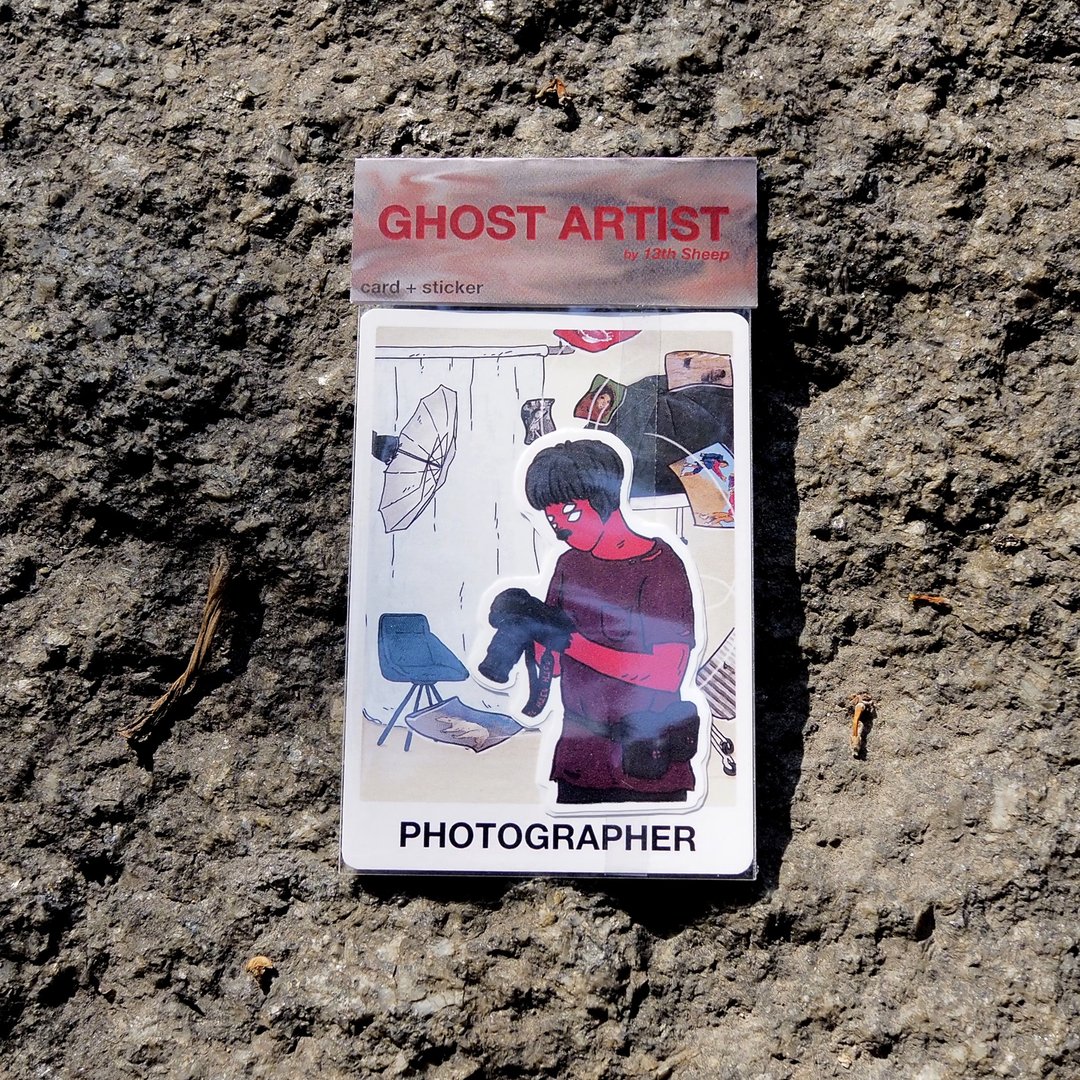 Photographer card+sticker - 贴纸 - 纸 橘色