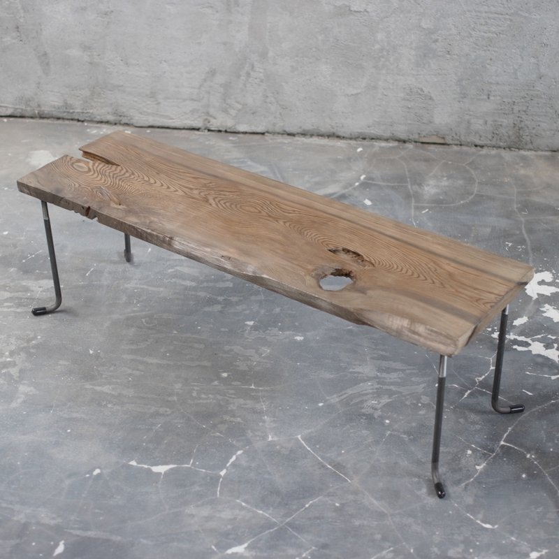 wood iron table 33*103*32 - 餐桌/书桌 - 木头 咖啡色