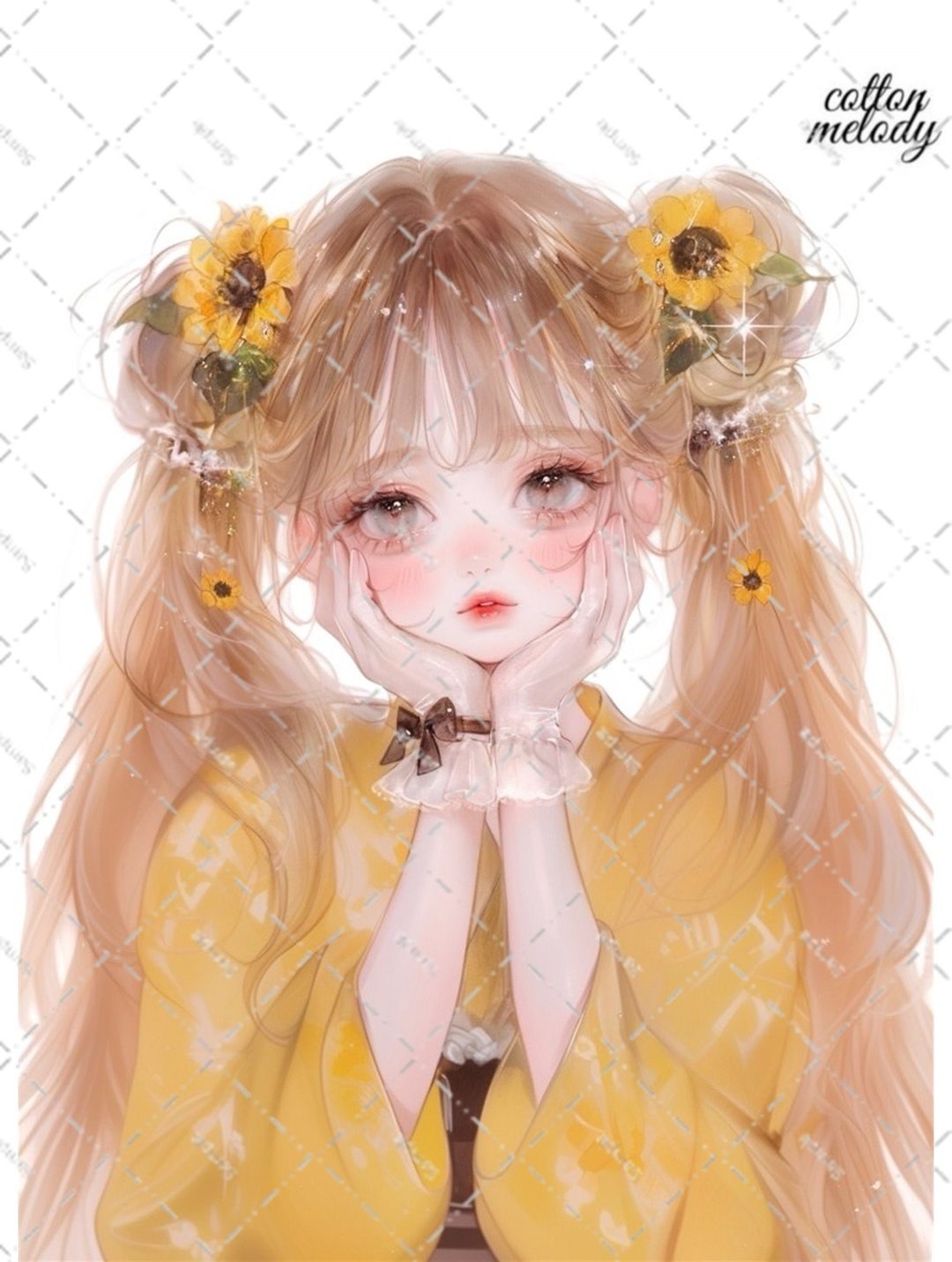 original sticker no.6139 人物贴纸 原创贴纸 人物贴纸 女孩贴纸 原创人物贴纸 - 贴纸 - 纸 