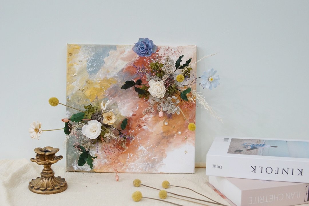 【宜兰】手作课程 – 永生花画布花艺 / 小画布 - 植栽 - 植物．花 