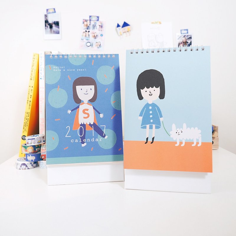 五个好朋友一起买2017的右手超人桌历 / 打八折 - 年历/台历 - 纸 蓝色