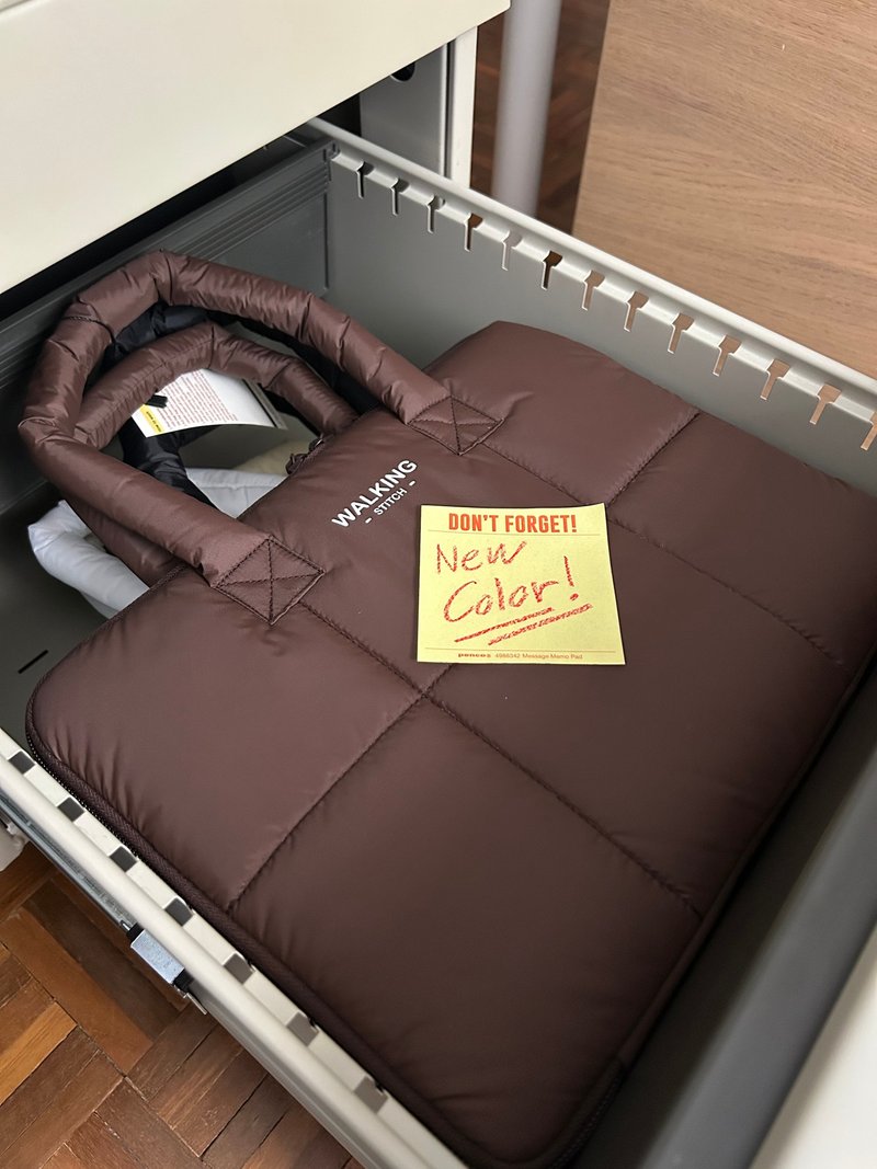Bill Mini Puffy Bag : Dark Brown - 公文包/医生包 - 其他材质 咖啡色