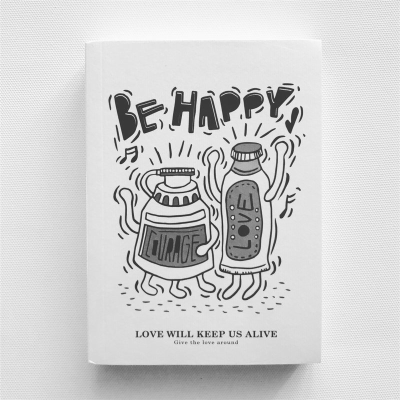 A6空白笔记本 爱让我们存活 | MonkeyCookie - 笔记本/手帐 - 纸 白色