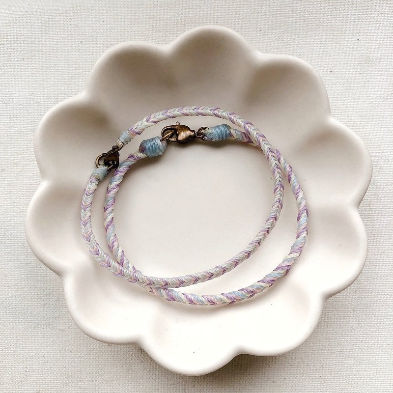 毕业 手围订制 挚爱家人 宽度Y字编 手环 链接 黄铜 伸缩 - 手链/手环 - 其他材质 