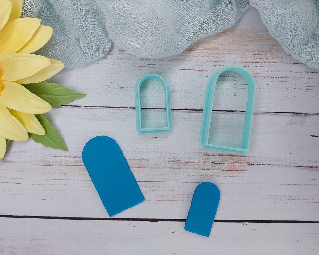 Cutter/ mold with Arched Top for Polymer Clay Creations Fimo Clay Earring Cutter - 其他 - 塑料 