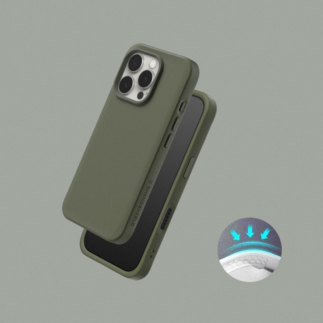 SolidX 强化吸震缓冲手机壳/海藻绿 for iPhone 15/16系列 - 手机壳/手机套 - 塑料 