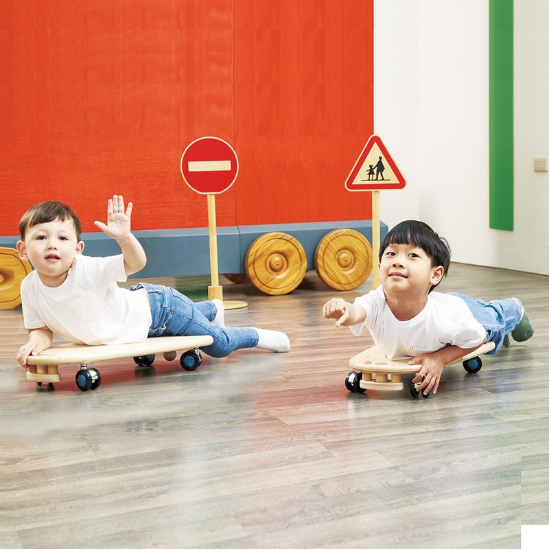 噜噜滑行车 - 玩具/玩偶 - 木头 卡其色