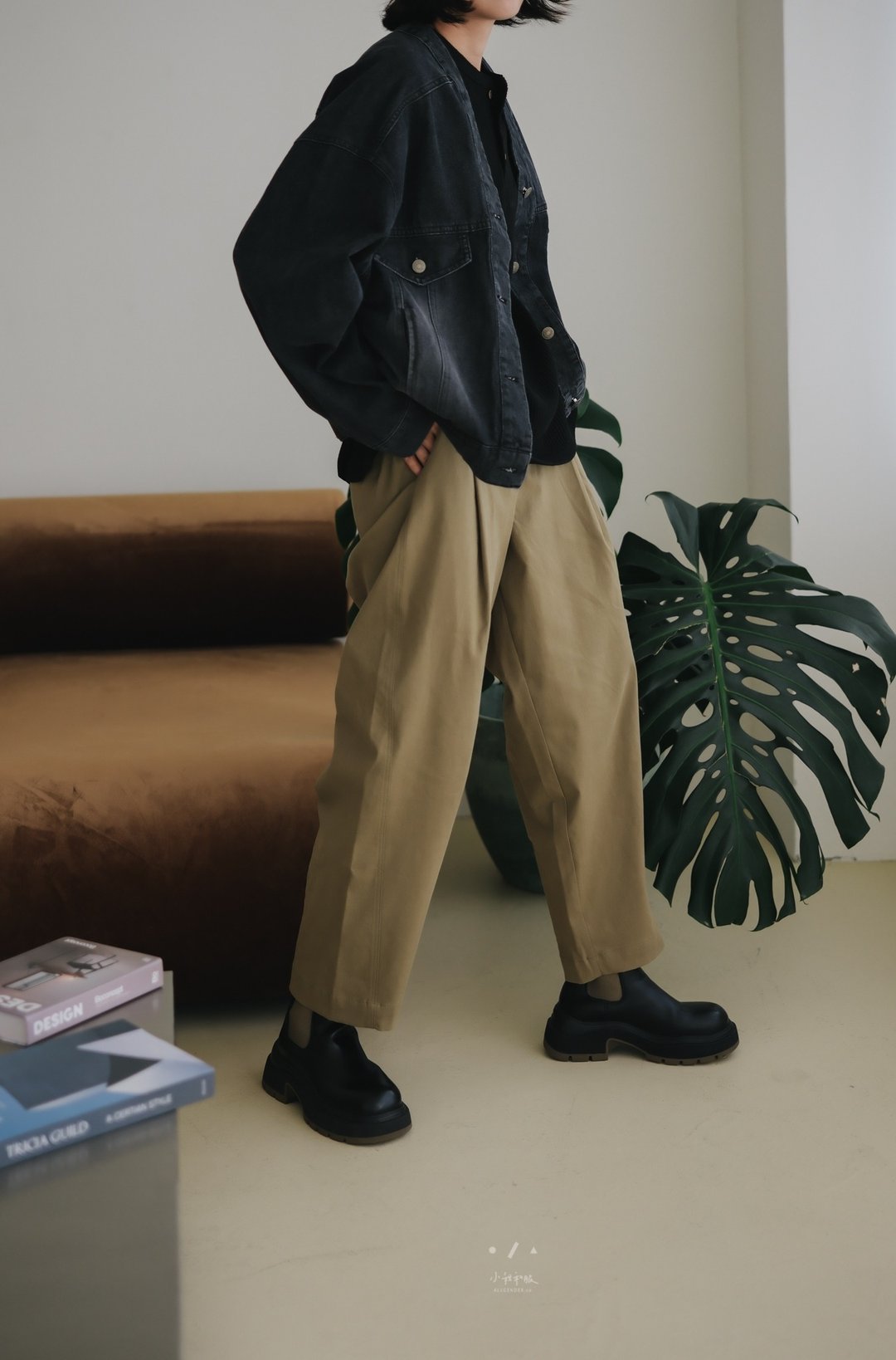 象征主义挺版西服裤 - 2色 - 象征卡其 - 中性裤装 - 棉 卡其色