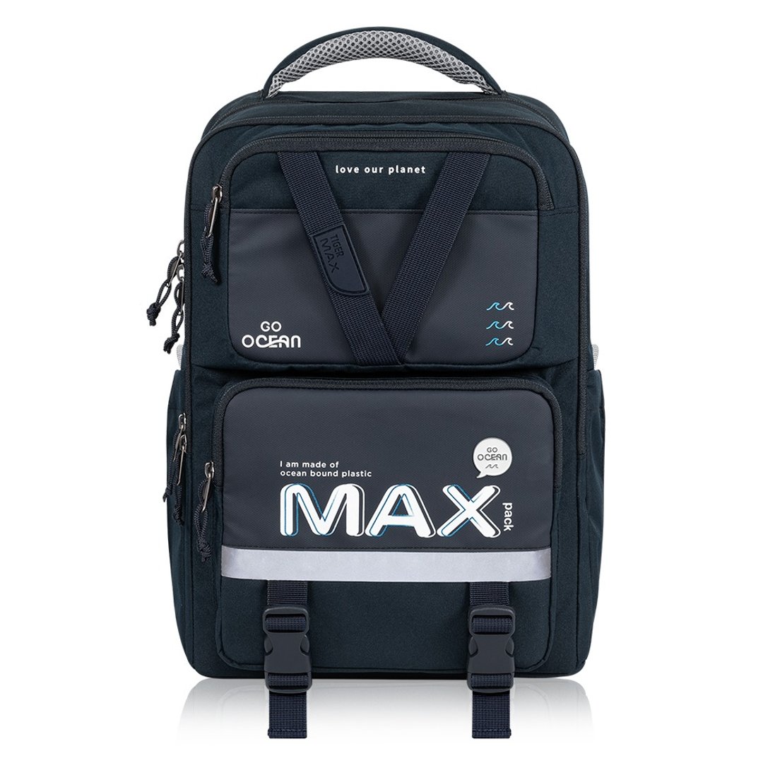 MAX灵感 守护海洋 超轻量护脊书包Pro2S-神秘深蓝 笔电可 多隔层 - 后背包/双肩包 - 防水材质 蓝色