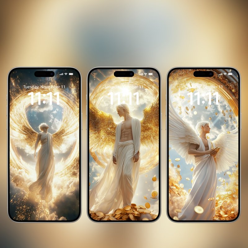 能量壁纸系列 |手机壁纸| 丰盛天使 金钱能量 财运手机壁纸 W0015 - 电脑手机桌布/贴图/App 图示 - 其他材质 