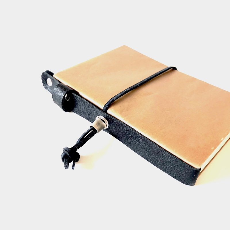 蜡纸与真皮文库本尺寸书套 - 笔记本/手帐 - 真皮 黑色