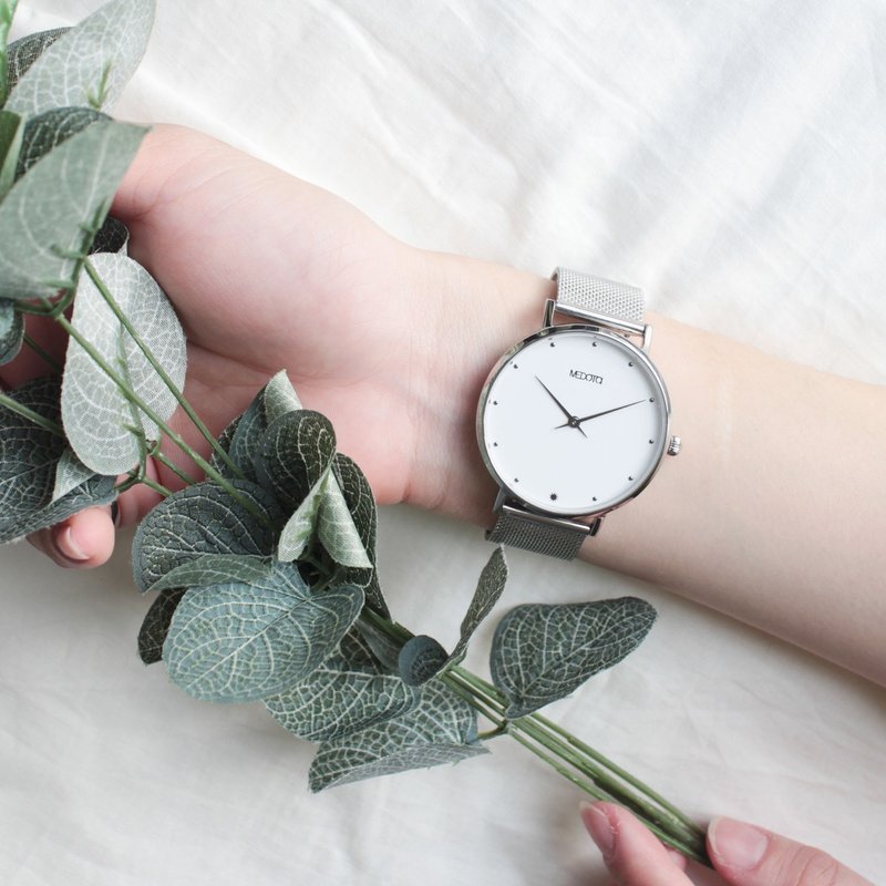 Chica系列简约双针不锈钢网带女表 / CH-9407 - 女表 - 不锈钢 绿色