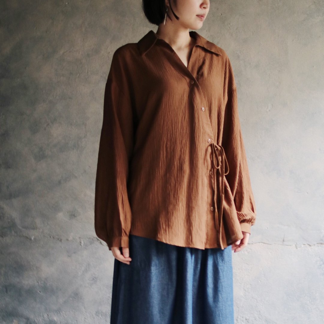 Omake Original / shiki pants - 女装上衣 - 其他人造纤维 咖啡色