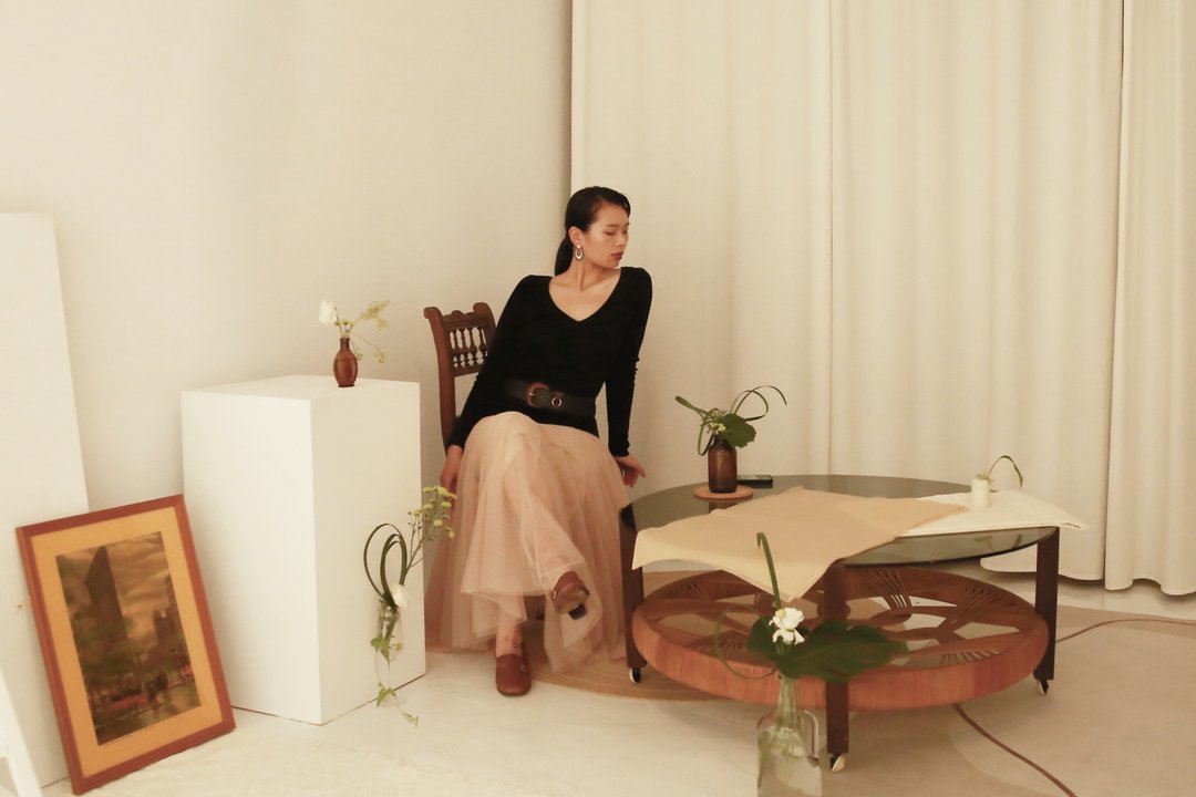 两面穿超长袖上衣 - 女装针织衫/毛衣 - 聚酯纤维 黑色