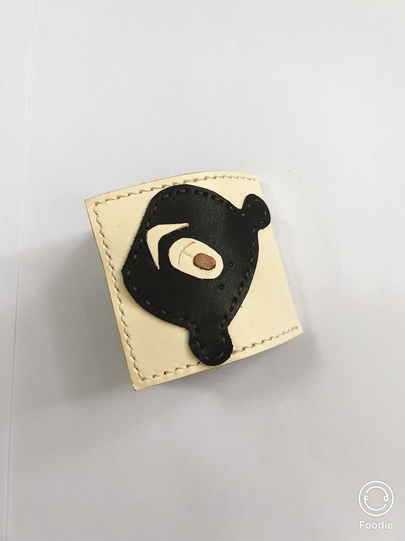 台湾黑熊QQ零钱包 - 零钱包 - 真皮 黑色