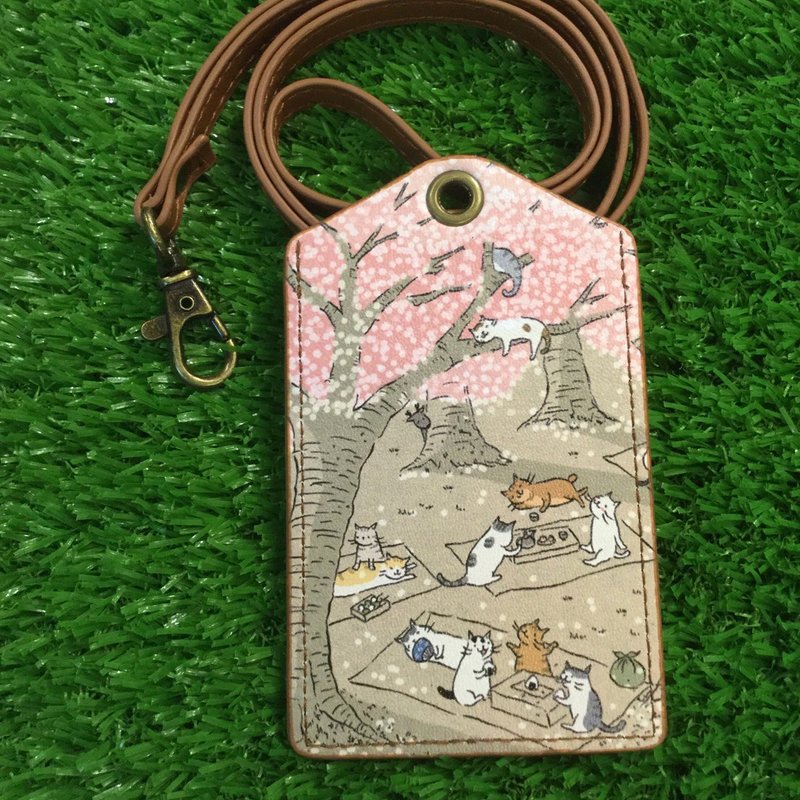 3猫小铺~猫赏樱 票卡夹(插画家:猫小姐)(新款) - 证件套/卡套 - 人造皮革 