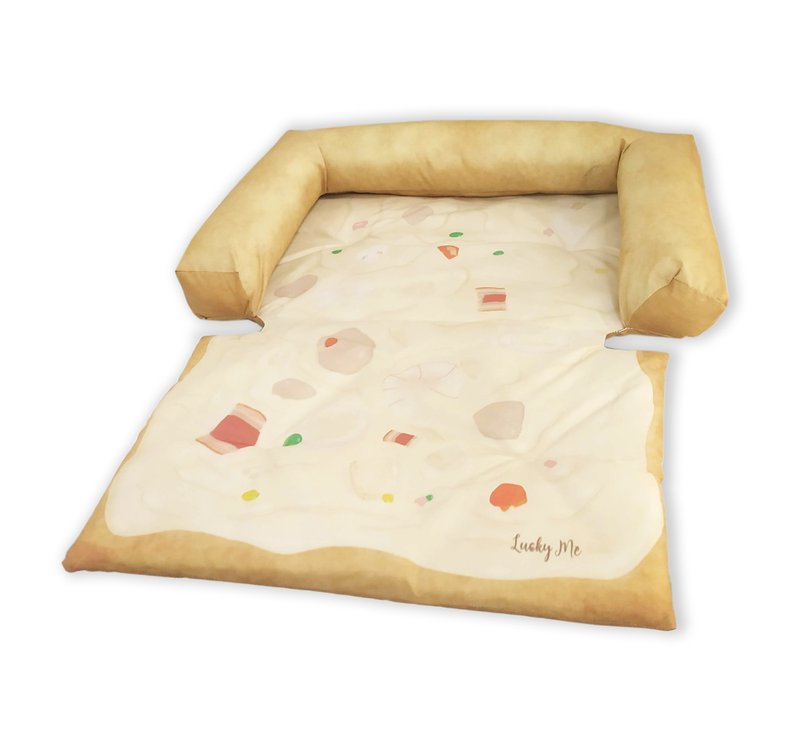 折叠床垫-吐司浓汤 中型犬 猫床 宠物床 - 床垫/笼子 - 其他人造纤维 黄色