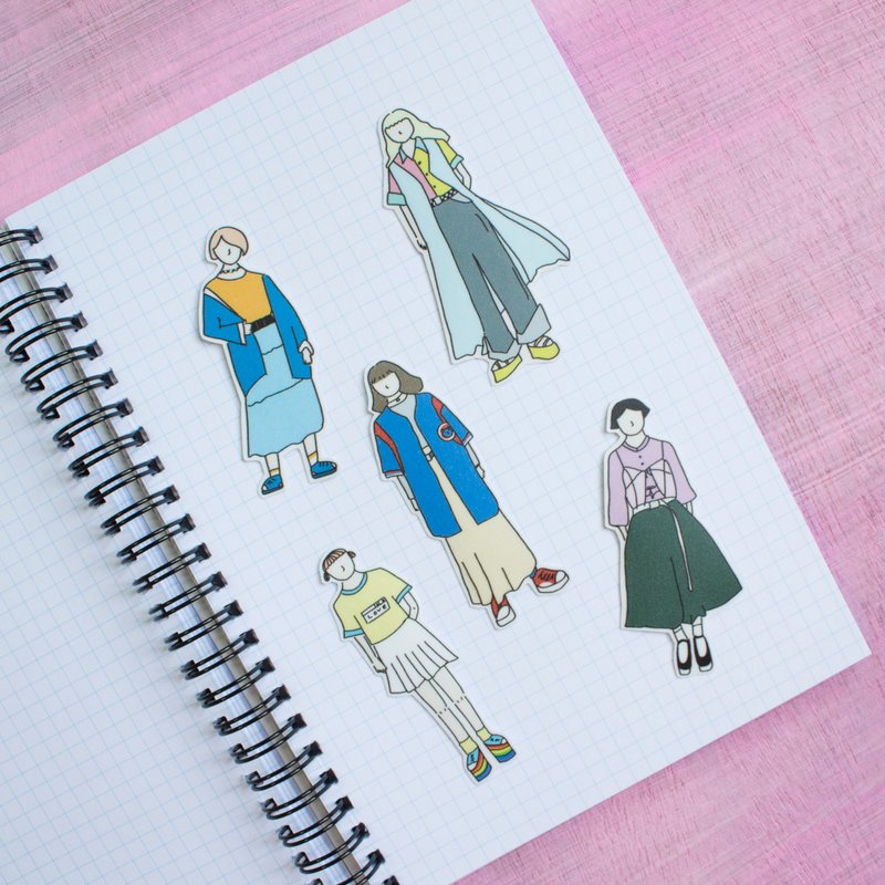 女孩爱穿搭 / 贴纸包 - 贴纸 - 纸 多色