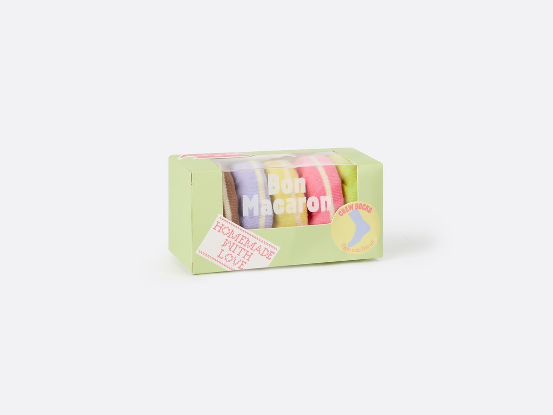 EAT MY SOCKS袜子/甜点系列/马卡龙 - 袜子 - 棉 