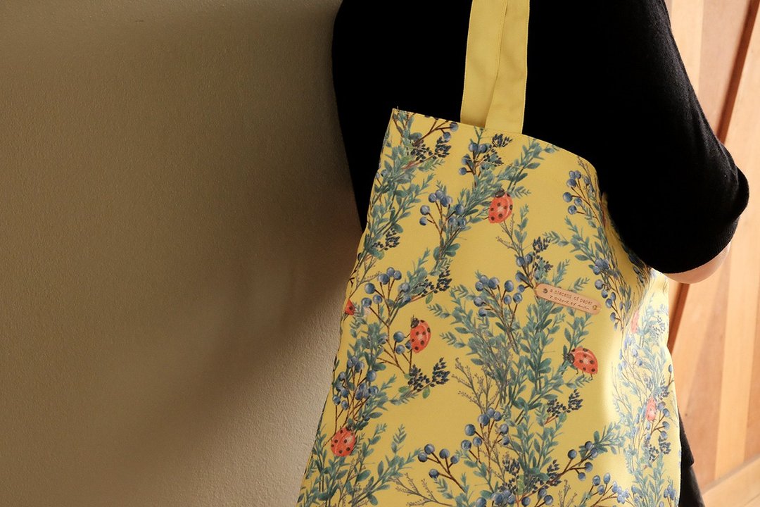 Tote bag : LADYBIRD - 手提包/手提袋 - 棉 黄色