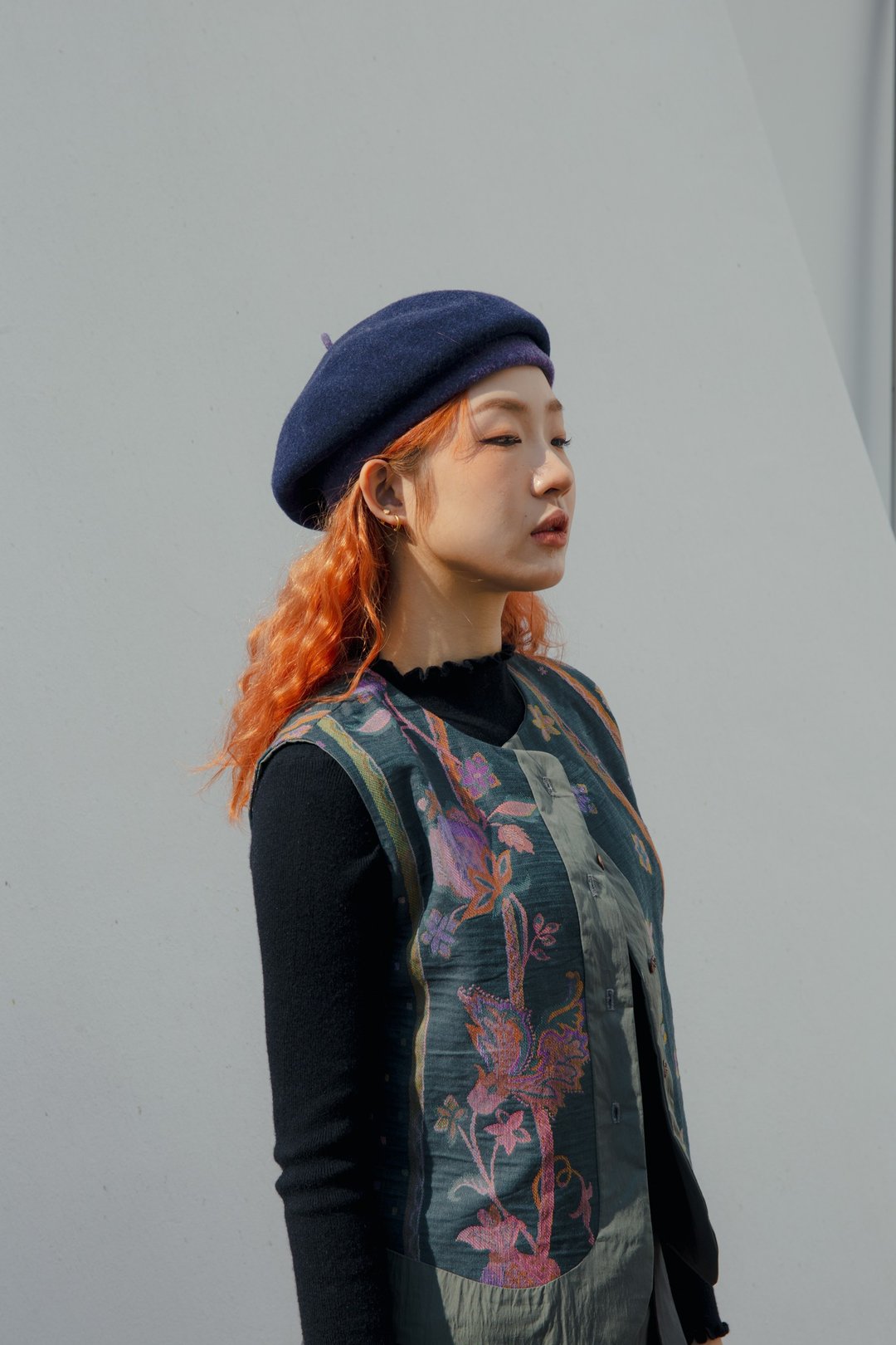 folk style vest - 女装背心 - 棉．麻 绿色