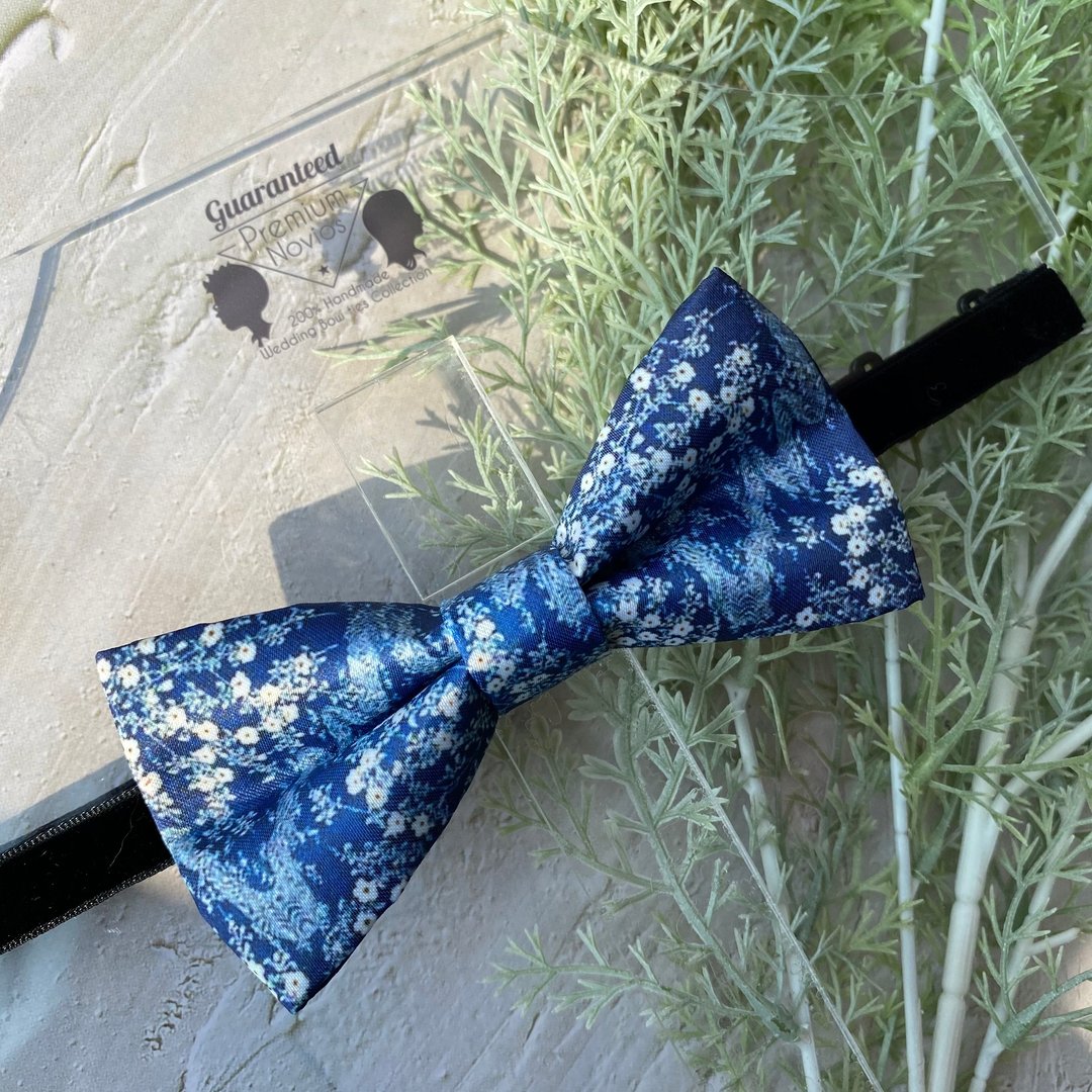 Style 0260 日恋花 纪念 婚礼 主持 兄弟领结 - 颈链 - 聚酯纤维 蓝色