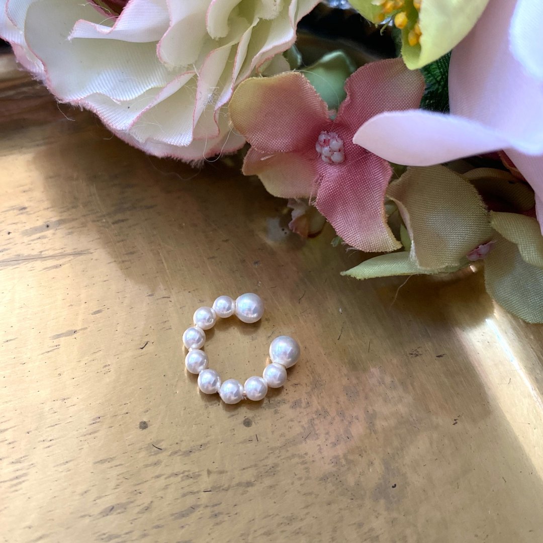 EAR CUFF / 14kgf & Shell Pearl / EarcuffCL01 - 耳环/耳夹 - 其他金属 白色