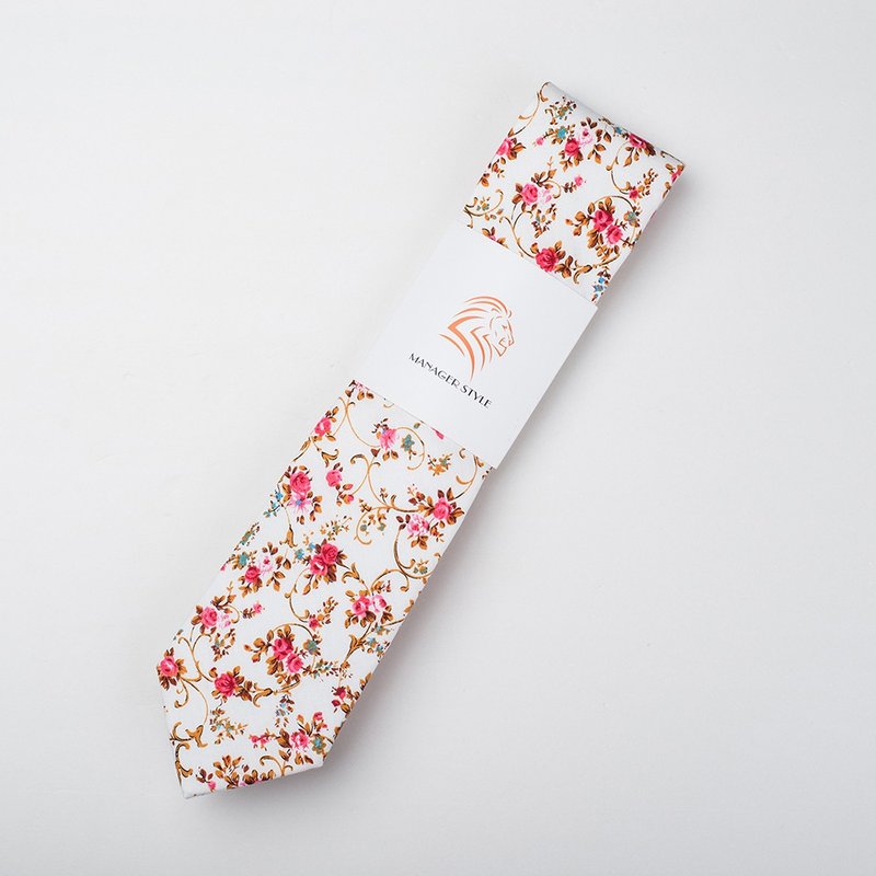 C0615-91 - 领带/领带夹 - 棉．麻 粉红色