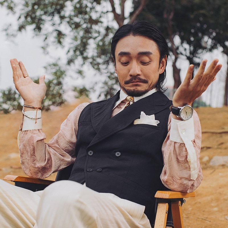 SOARIN英伦复古双排扣素面西装马甲(252TB98) - 男装背心 - 棉．麻 黑色