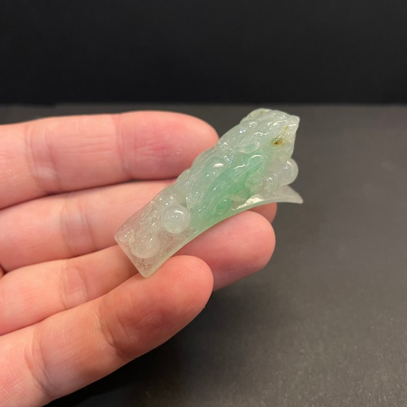 瀚玉珠宝 天然翡翠 冰种飘绿貔貅玉牌  缅甸玉A货 - 其他 - 玉石 