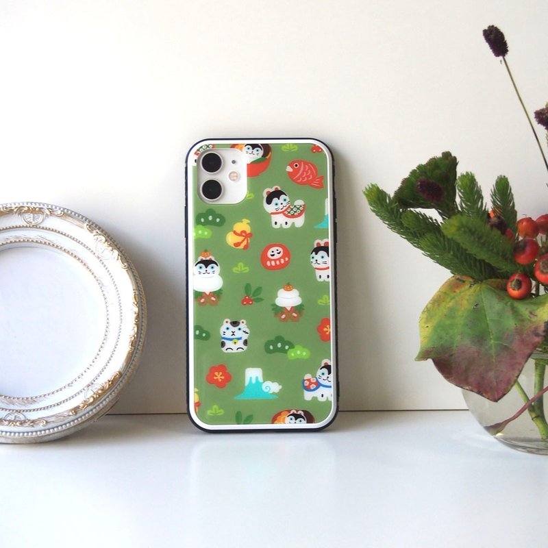 [强化玻璃iPhone手机壳] 吉祥物品 - 手机壳/手机套 - 塑料 绿色