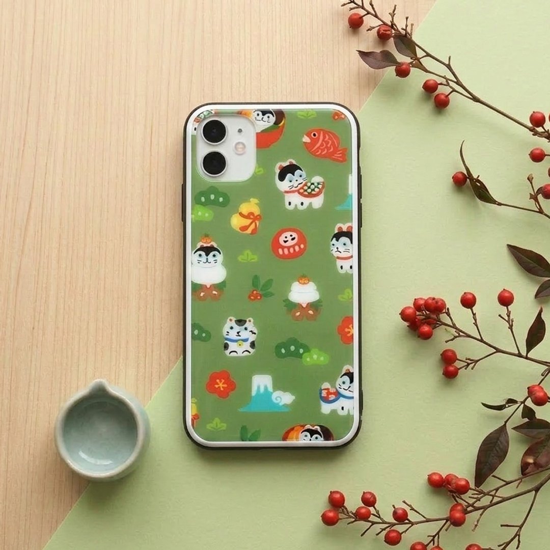【强化玻璃 iPhone 手机壳】集结吉祥物系列 - 手机壳/手机套 - 塑料 绿色