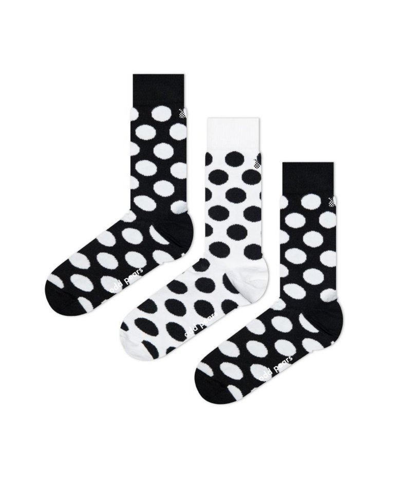Odd Pears澳大利亚怪梨三只脚袜子DALMIN黑白波点袜一双三只 - 袜子 - 棉．麻 黑色