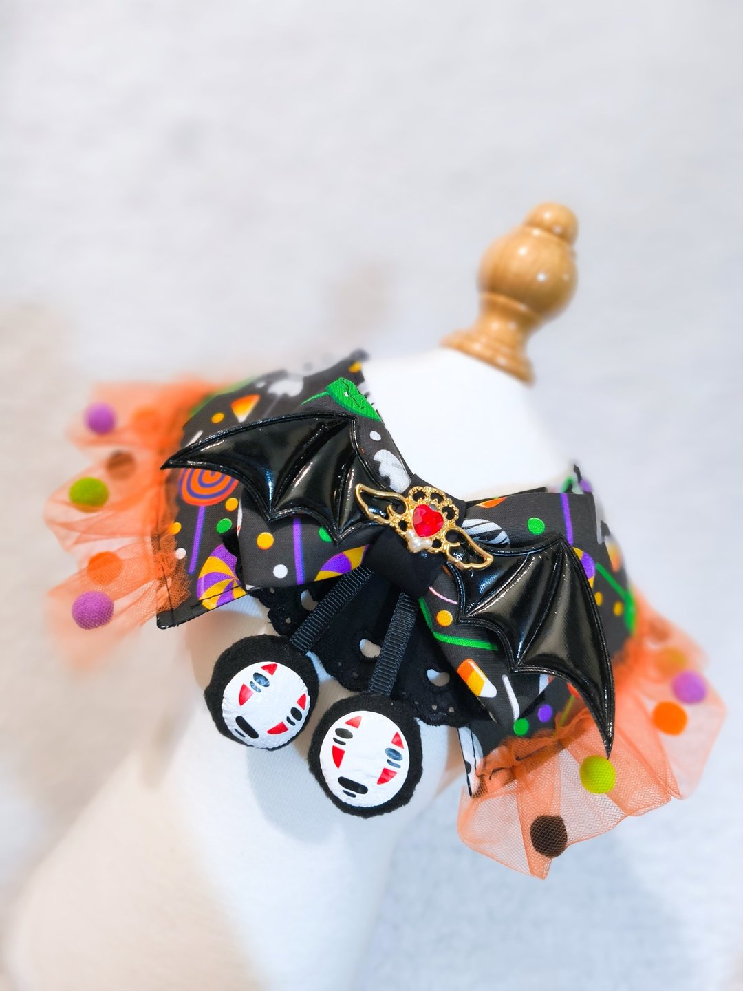 优先订 万圣节 Halloween costume 无脸男 カオナシ宠物颈饰 - 衣/帽 - 棉 橘色