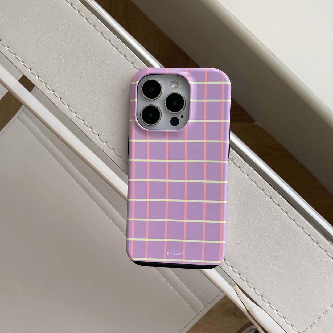 【FITZORY】几何系列 - Purple Border | iPhone壳 - 手机壳/手机套 - 塑料 紫色