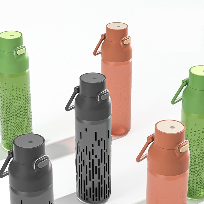 【Live levore】tritan材质 750ml-弹盖直饮水壶 雾面 - 水瓶/水壶 - 其他材质 银色