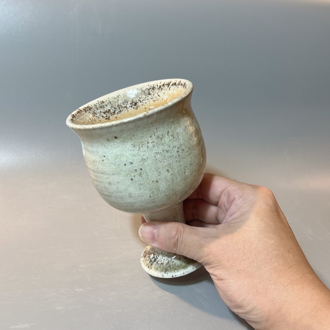 柴烧高脚杯 / 红酒杯 / 酒杯 / 小平凡手作 - 茶具/茶杯 - 陶 