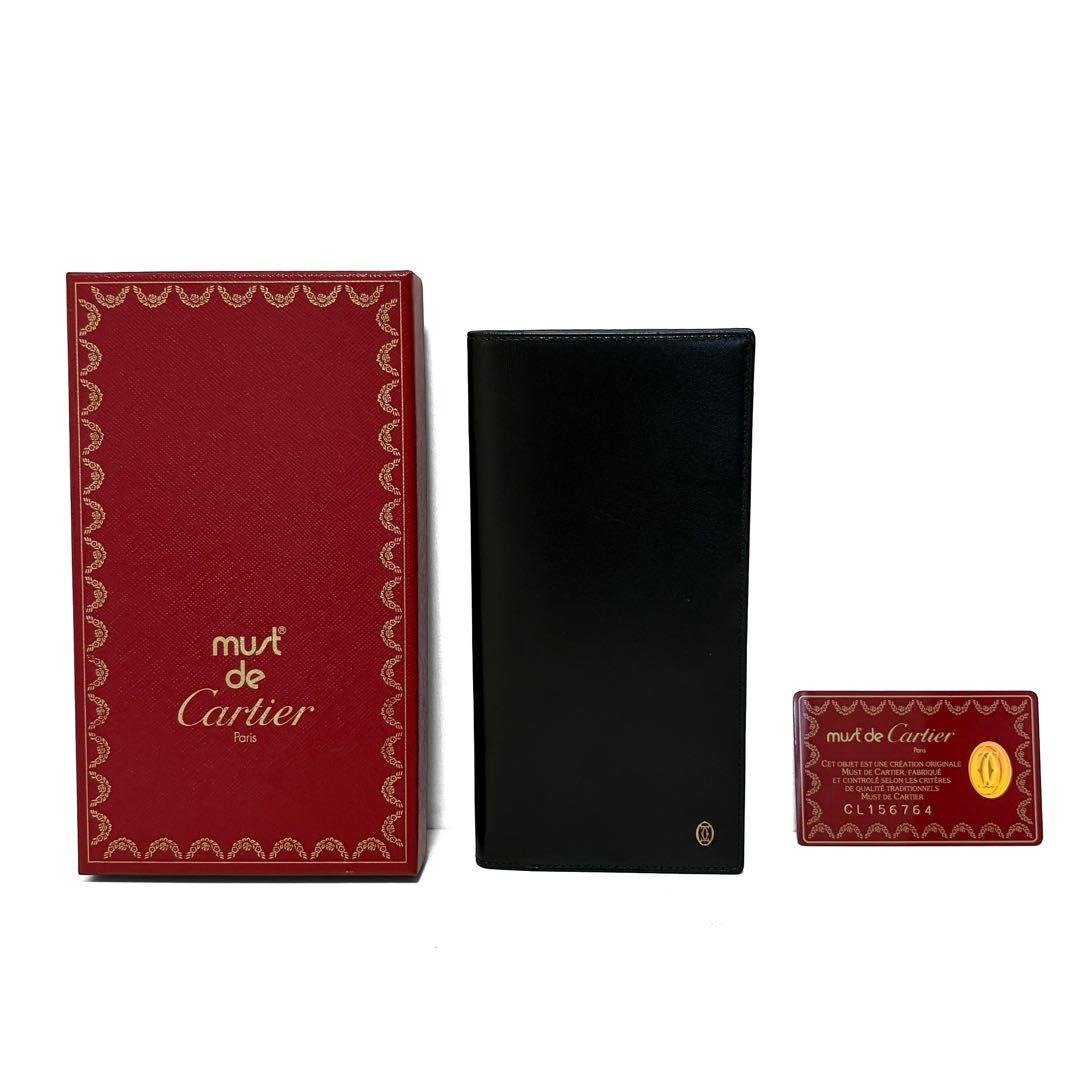 正品 Cartier 卡地亚 Pasha 系列 对折长夹 皮革 黑色 L300013 日本直送 - 皮夹/钱包 - 其他材质 