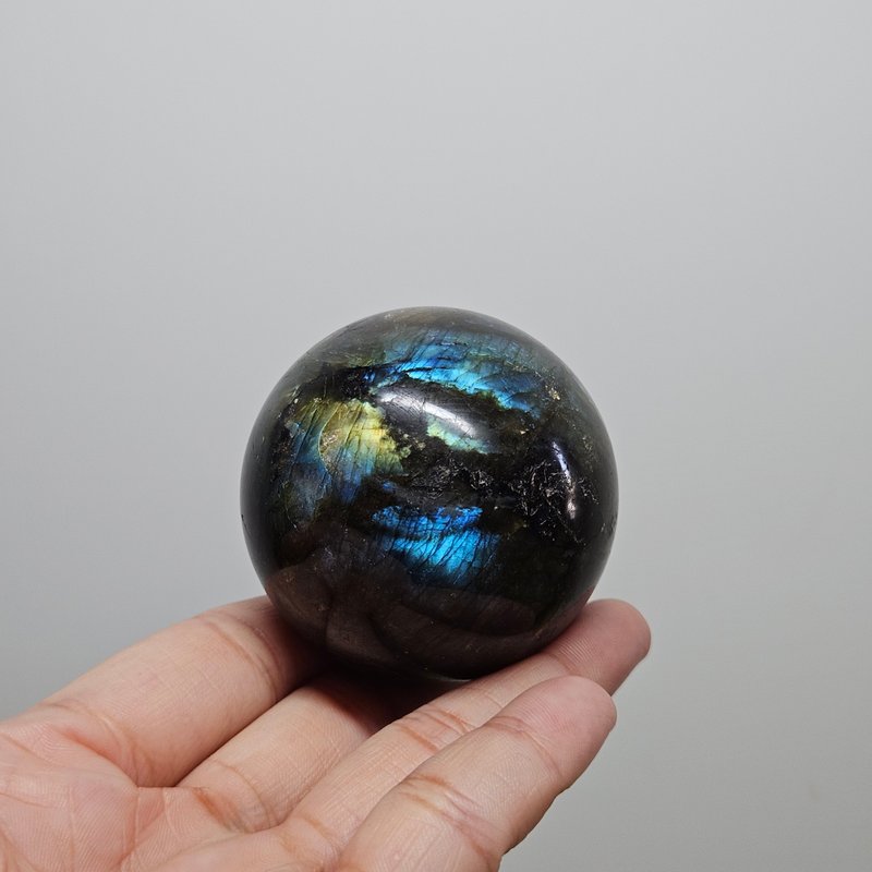 拉长石球 - 803 - 摆饰 - 水晶 黑色