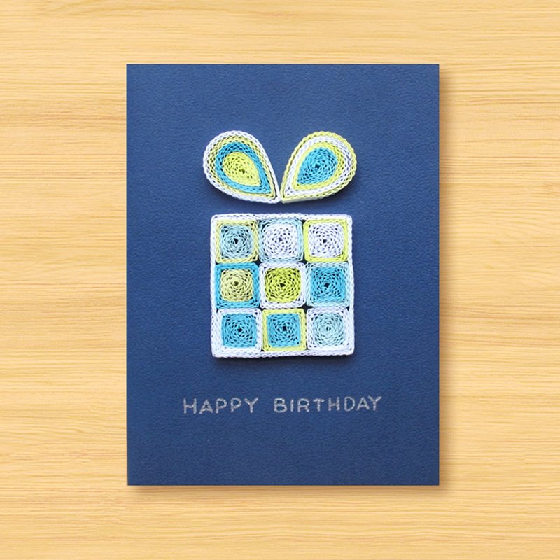 ( 4款供选择 ) 手工卷纸卡片 _ 方糖生日礼盒 - 生日卡 - 卡片/明信片 - 纸 蓝色
