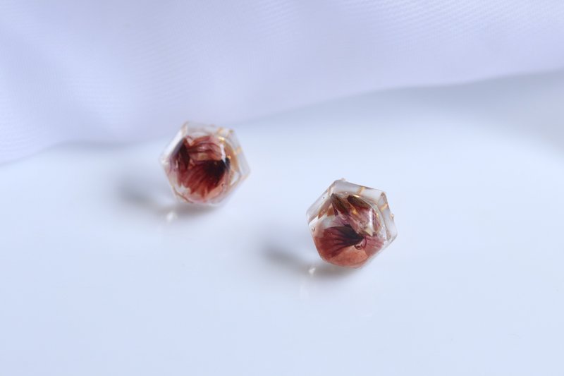 Handmade Earrings Stud | Resin Dangle Earrings for woman (resin) - 耳环/耳夹 - 塑料 紫色