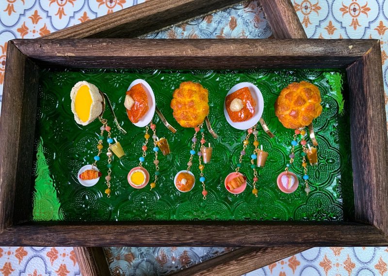 (茶餐厅) 细工布花 马尾扣/发插 怀旧 港式 - 发饰 - 其他人造纤维 多色