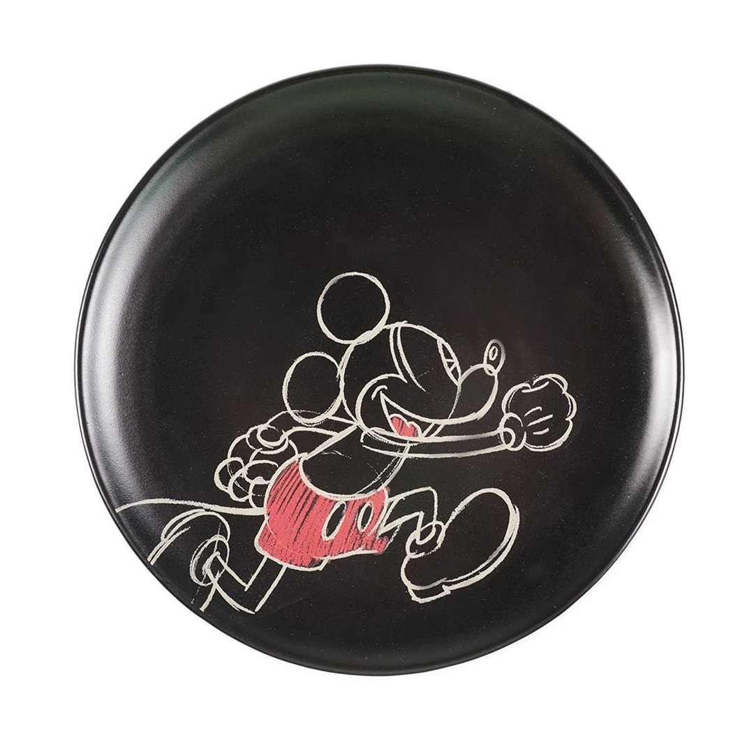 米奇(Mickey) 仿粉笔涂鸦 剪影点心盘【Hallmark-迪士尼Disney】 - 盘子/餐盘/盘架 - 陶 黑色