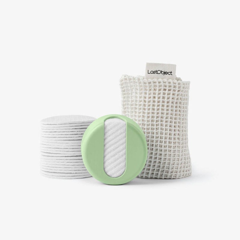 【独家】LastRound 套装 翠绿-化妆棉+专用洗洁袋+补充装*2 - 脸部清洁/卸妆用品 - 其他材质 绿色