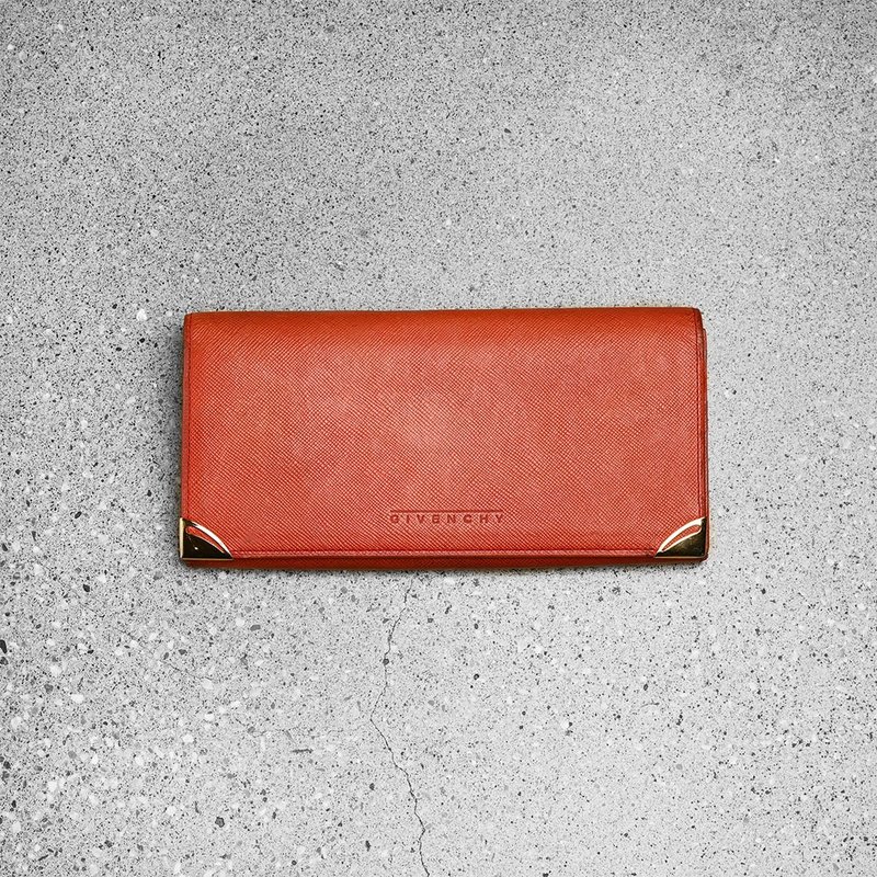 古董口金长夹 GIVENCHY / Vintage古着 - 皮夹/钱包 - 真皮 粉红色