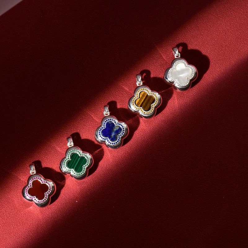 纯银925 四事业嘎屋 - 项链 - 纯银 多色